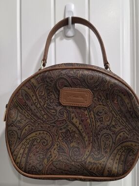 Multicolor Paisley Leather-Trim Crossbody